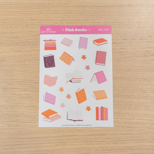 Pink Books - Planner Stickers
