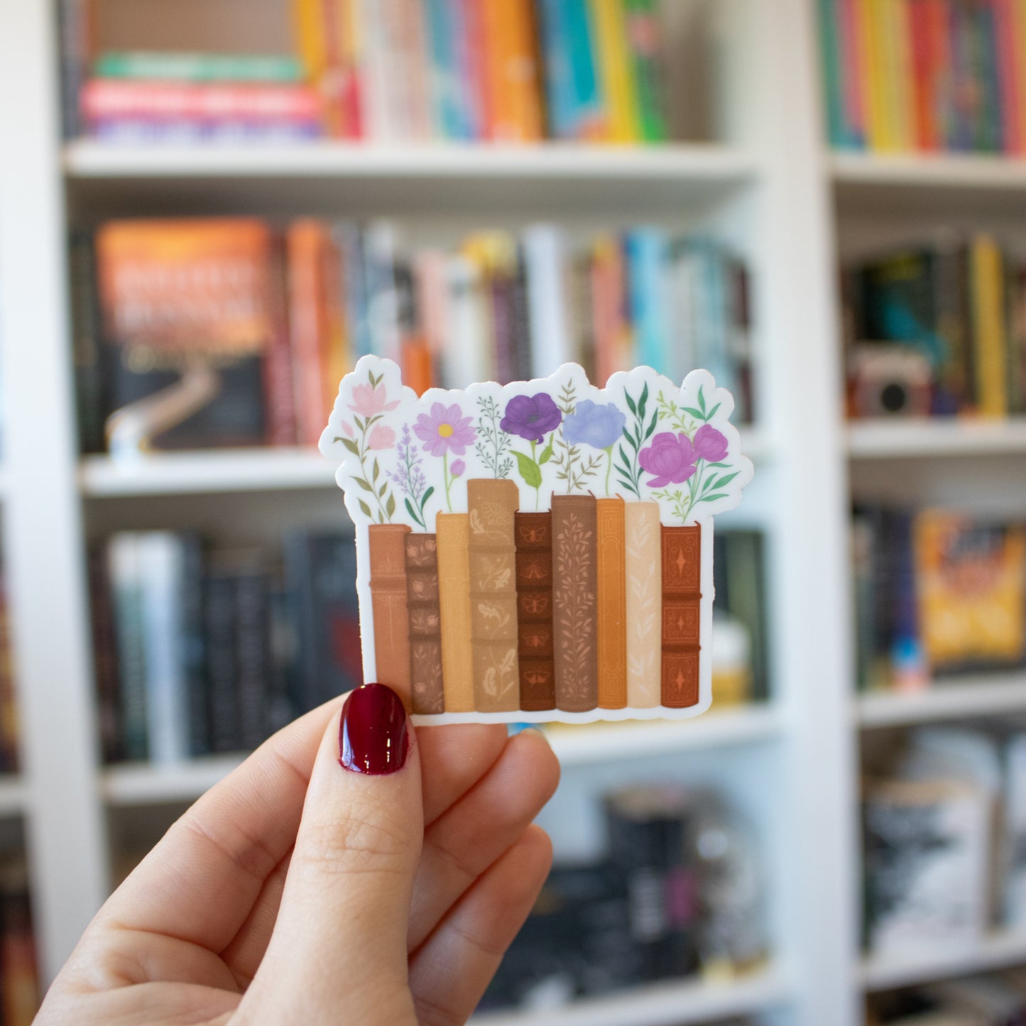 Floral Reader - Vinyl Sticker