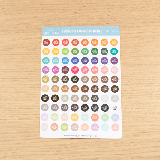 Micro Book Icons - Planner Stickers