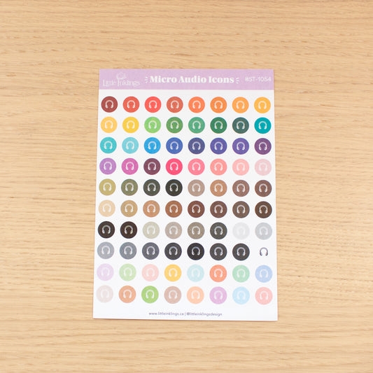 Micro Audio Icons - Planner Stickers