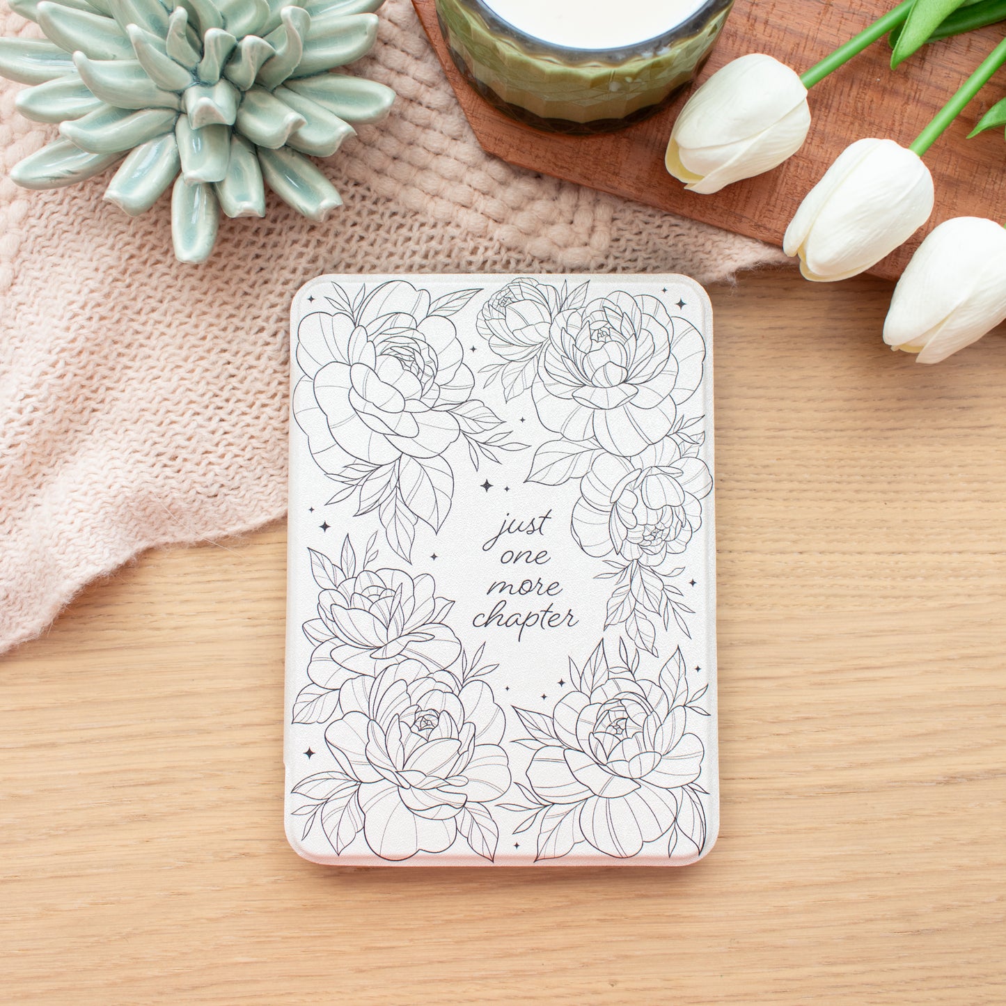 One More Chapter Floral Kindle Case