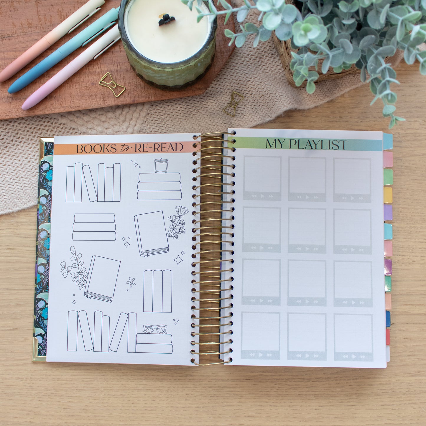 Always Fully Booked UNDATED Planner - Bookish Frames Cover