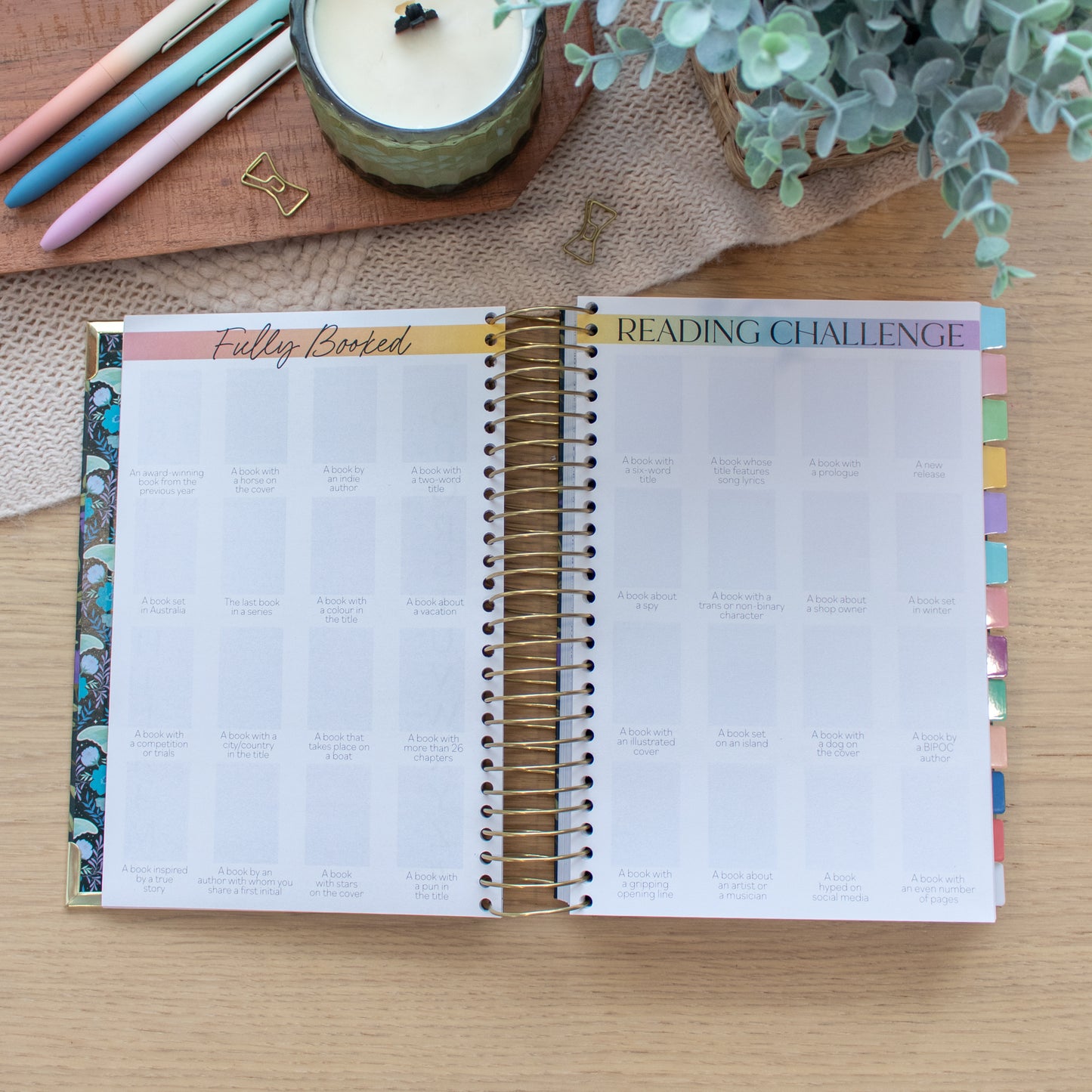 Always Fully Booked UNDATED Planner - Bookish Frames Cover