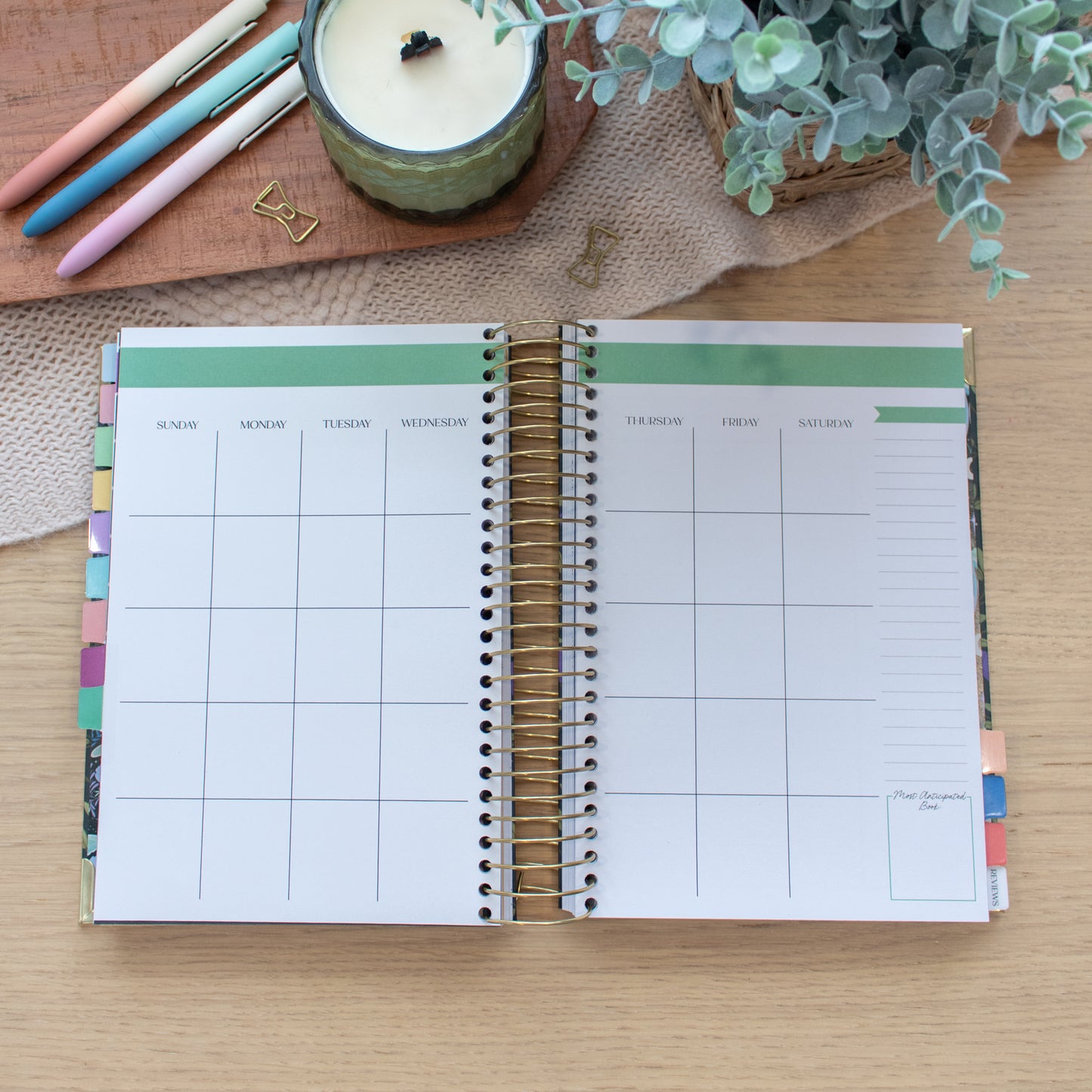 Always Fully Booked UNDATED Planner - Bookish Frames Cover