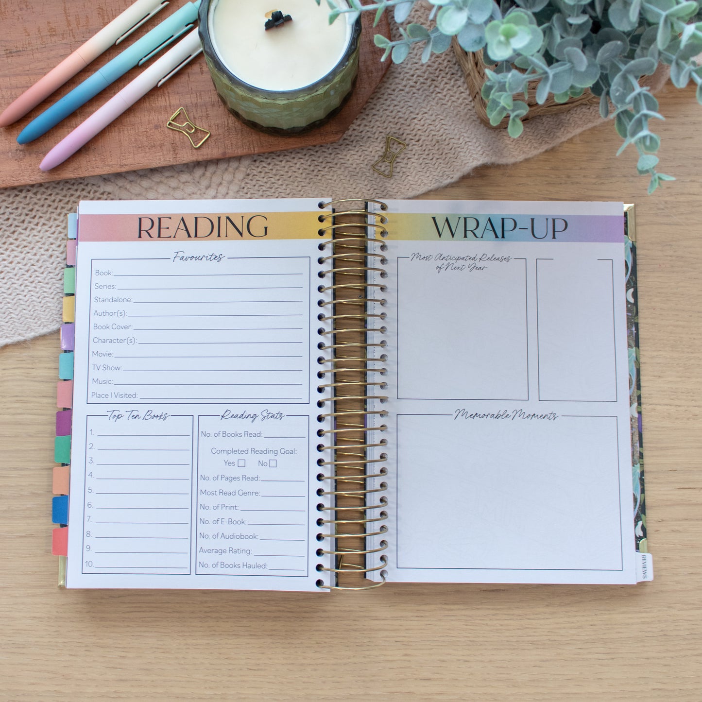 Always Fully Booked UNDATED Planner - Bookish Frames Cover