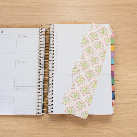 Pink Book Pattern Snap-In AFB Planner Bookmark