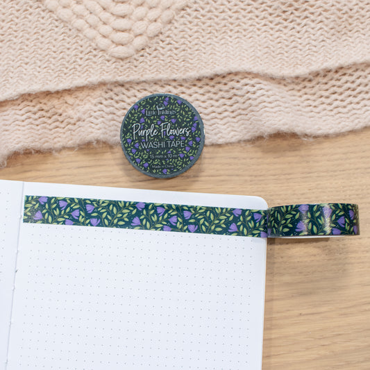 Purple Flowers - Washi Tape
