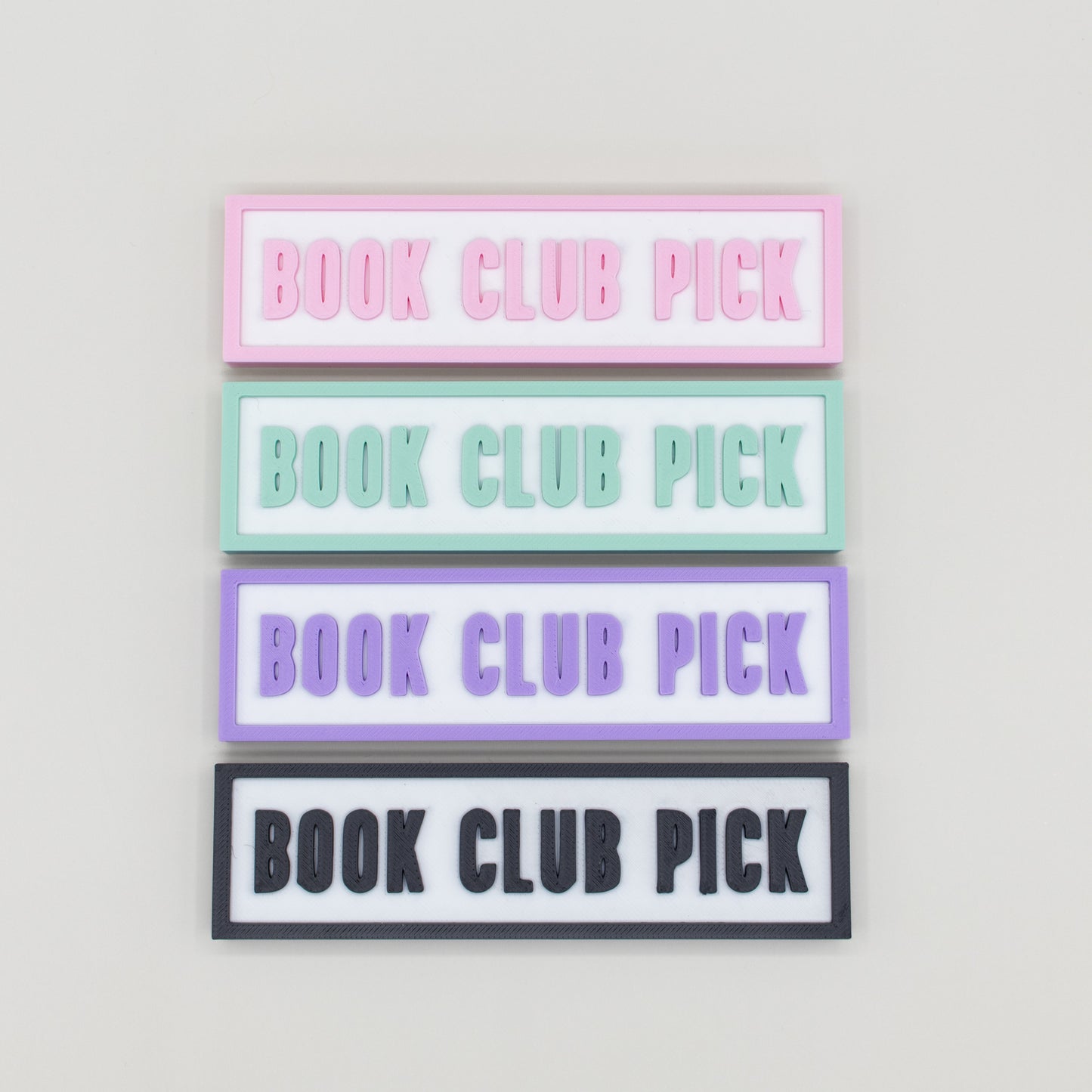 Book Club Pick Front Plate for Book Stand - 3D Printed Add-On