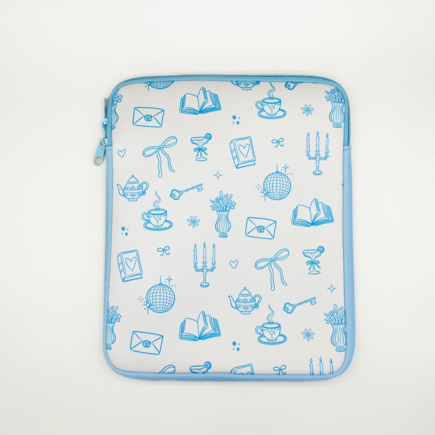 Book Pouch - Blue Doodles