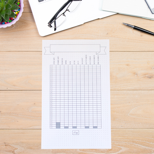 Year in Pixels Blank Tracker for AFB/NC - DIGITAL PRINTABLE