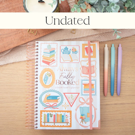 Always Fully Booked UNDATED Planner - Bookish Frames Cover