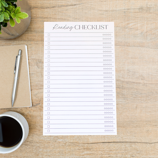 Reading Checklist for AFB/NC - DIGITAL PRINTABLE