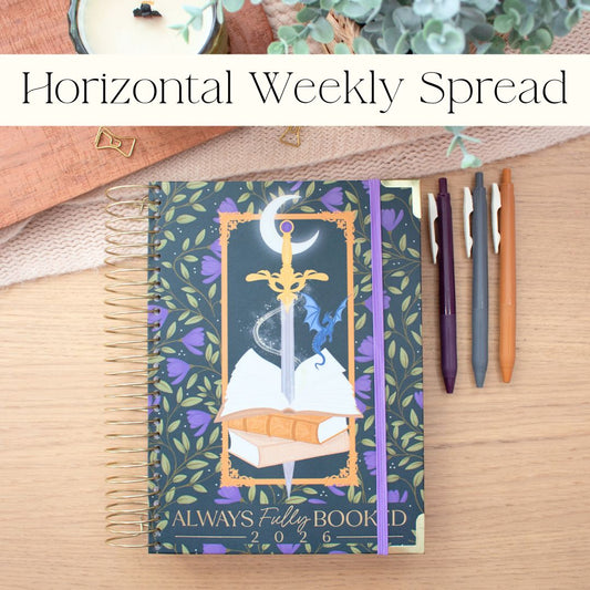 Always Fully Booked 2026 Planner - Mystical Sword - HORIZONTAL Layout