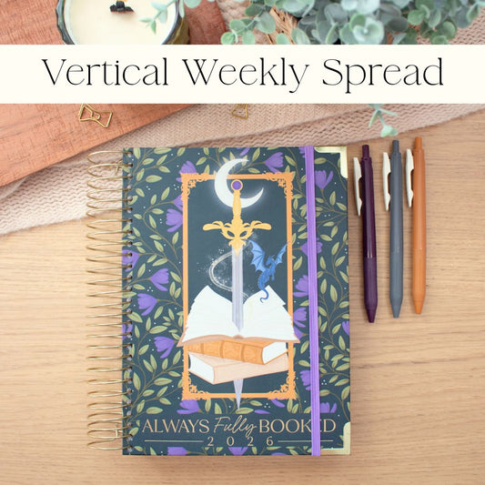 Always Fully Booked 2026 Planner - Mystical Sword - VERTICAL Layout