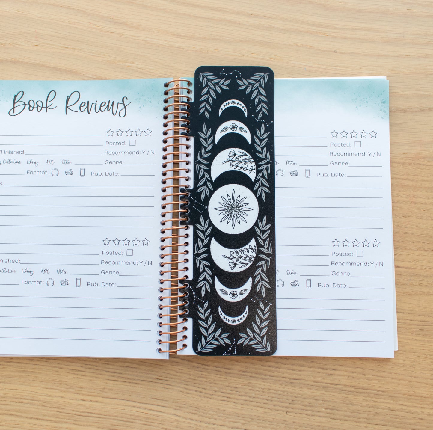 Moon Phases Snap-In Novel Companion Bookmark