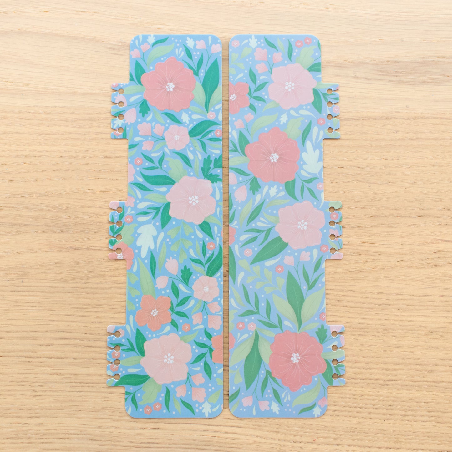 Blue Floral Snap-In AFB Planner Bookmark
