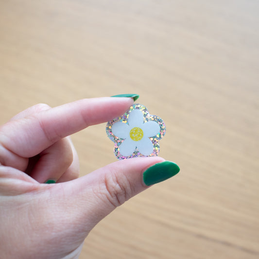 Disco Flower - Mini Glitter Vinyl Sticker