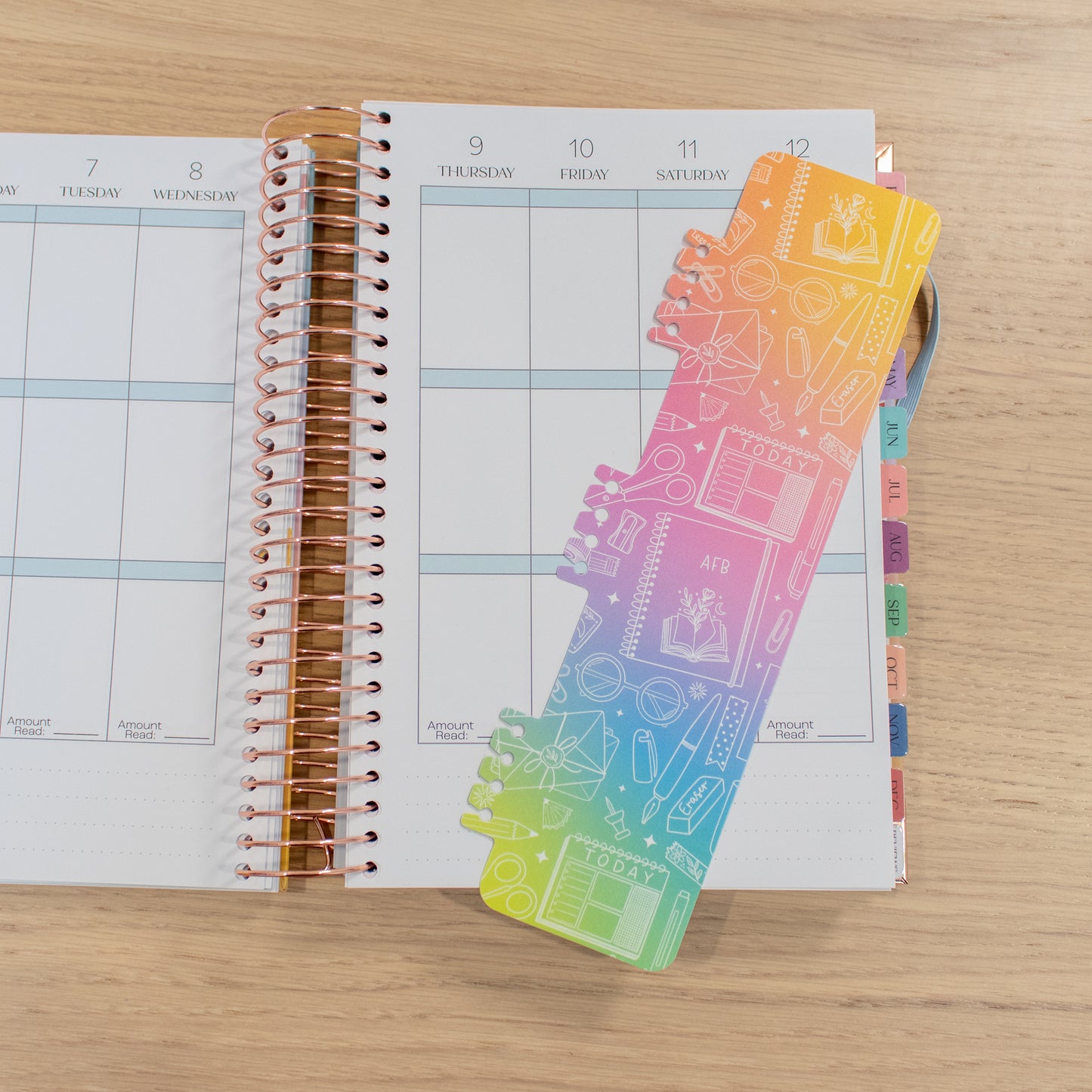 Rainbow Stationery Snap-In AFB Planner Bookmark