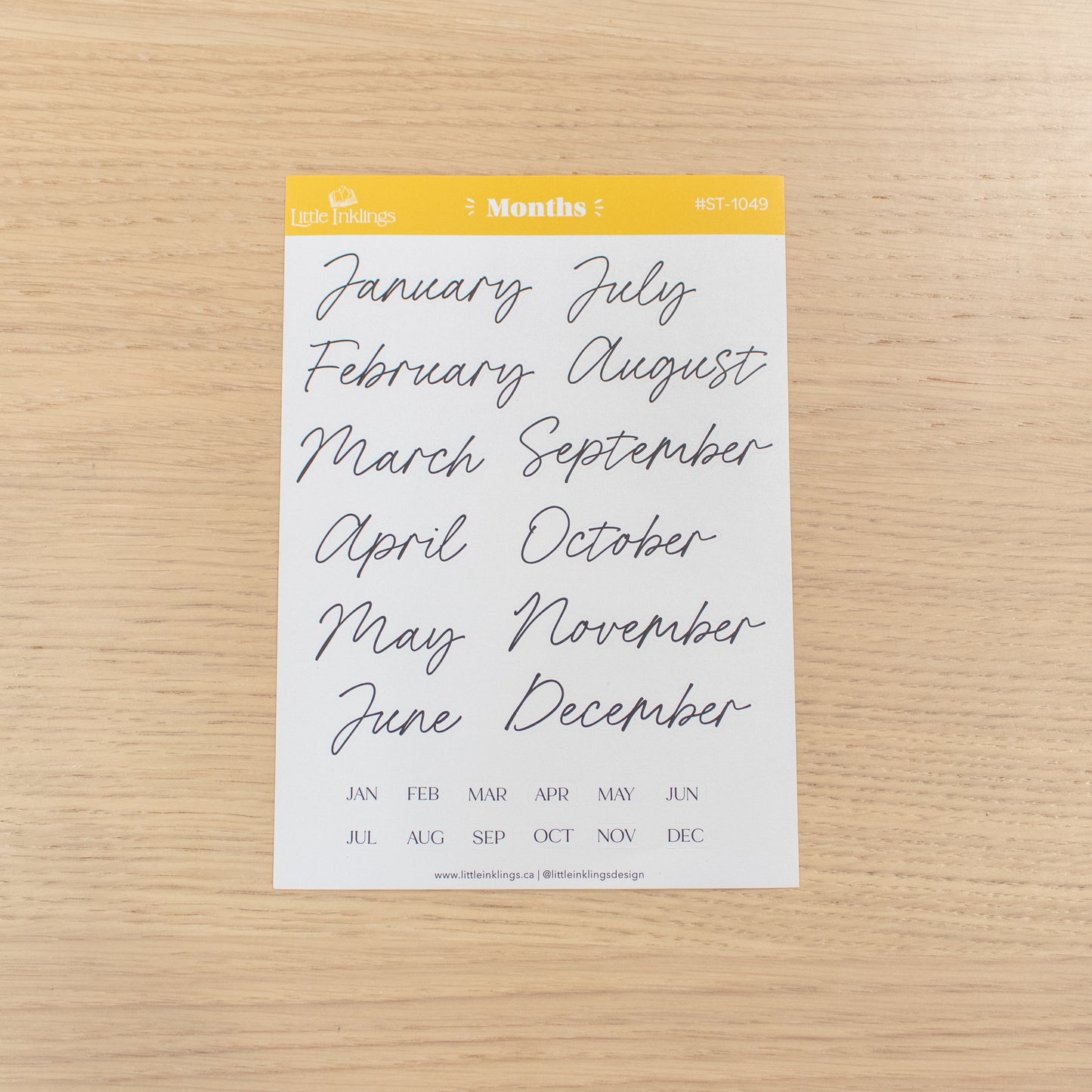 Month Titles - Planner Stickers