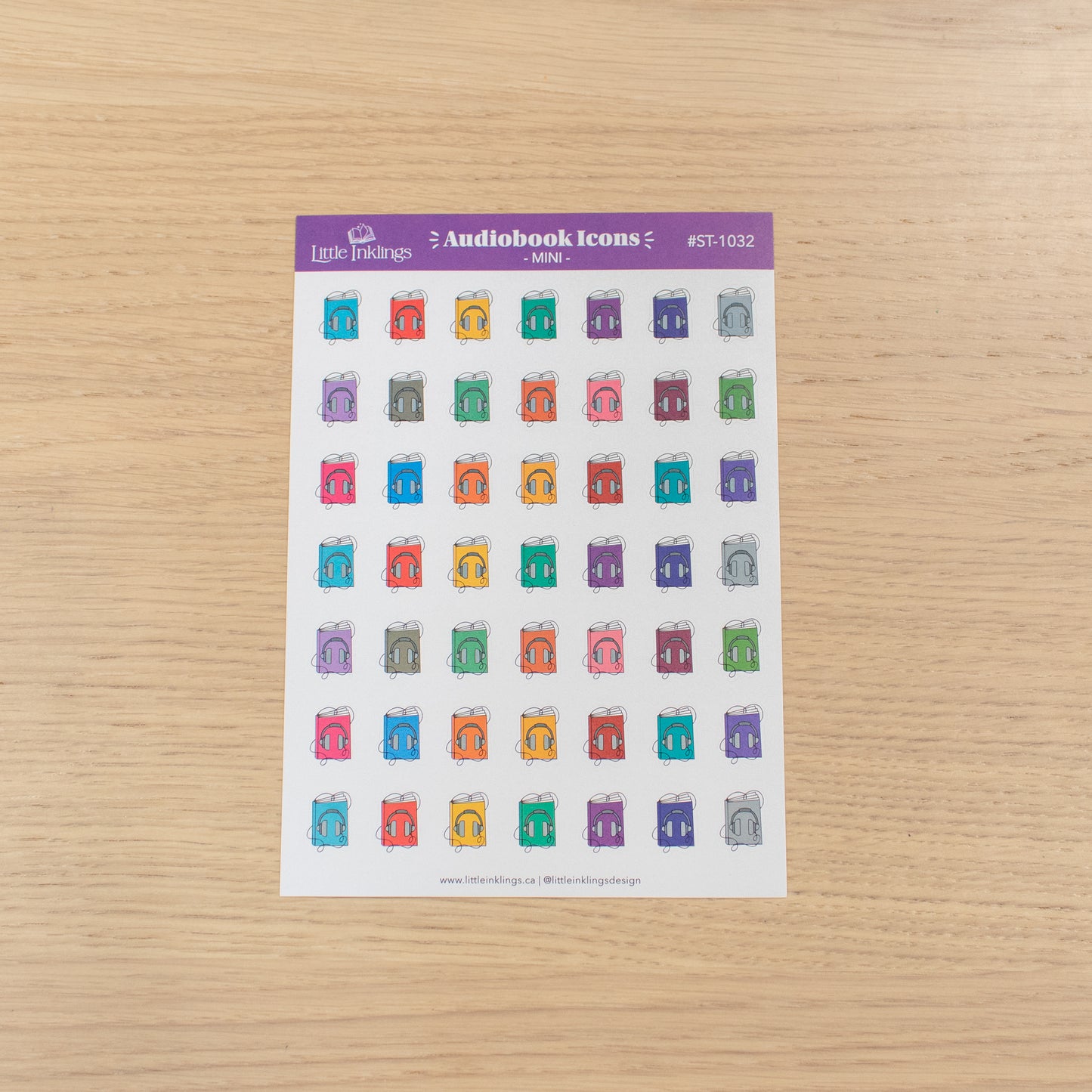 Mini Audiobook Icons - Planner Stickers