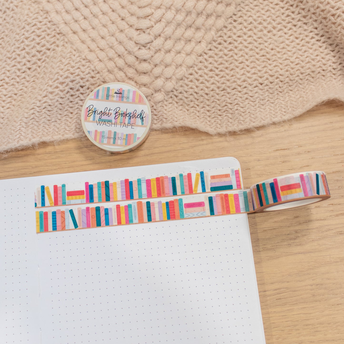 Bright Bookshelf - Washi Tape