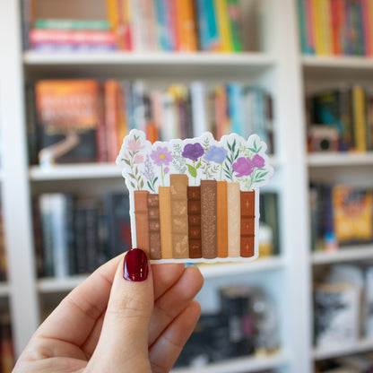 Floral Reader - Vinyl Sticker