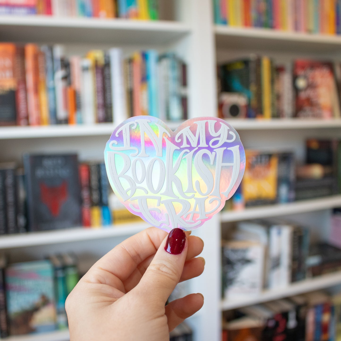 In My Bookish Era - White Holographic - Vinyl Sticker