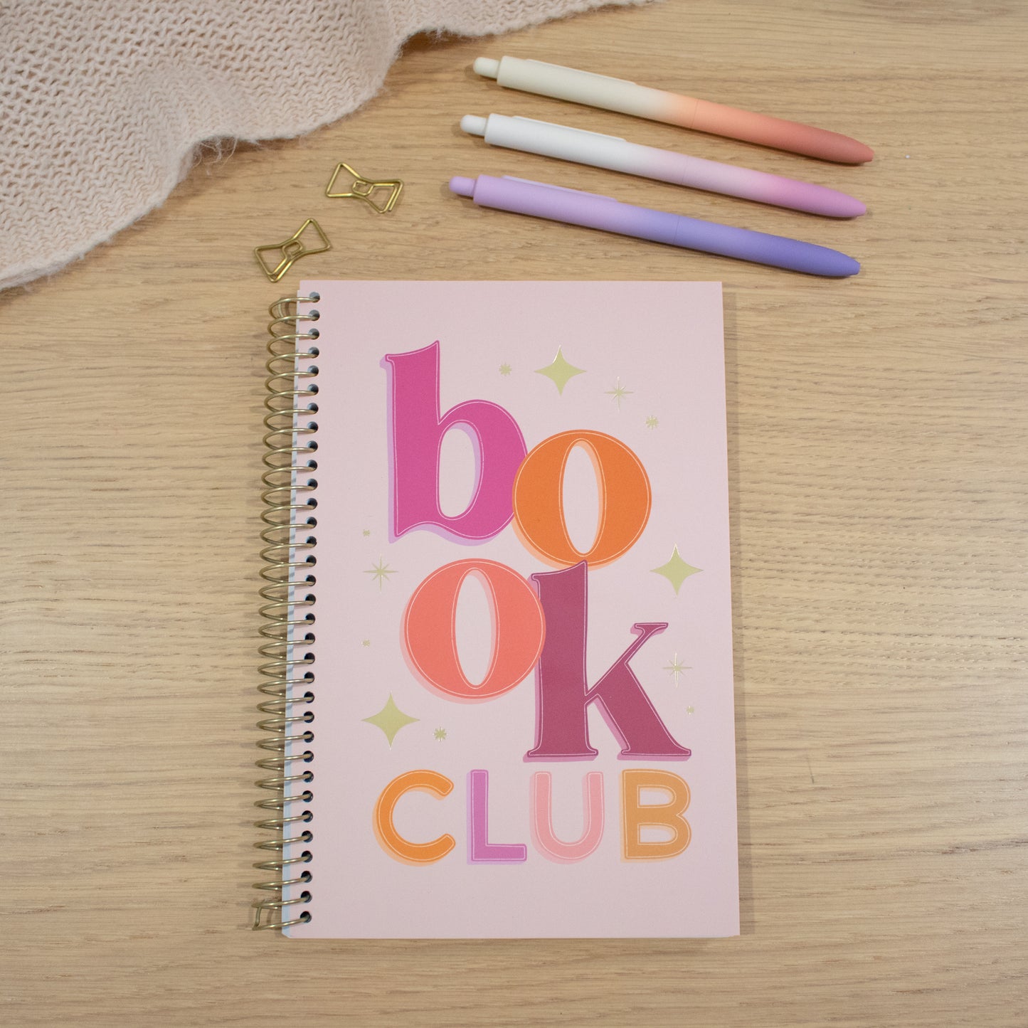 Book Club Journal - Pink and Orange