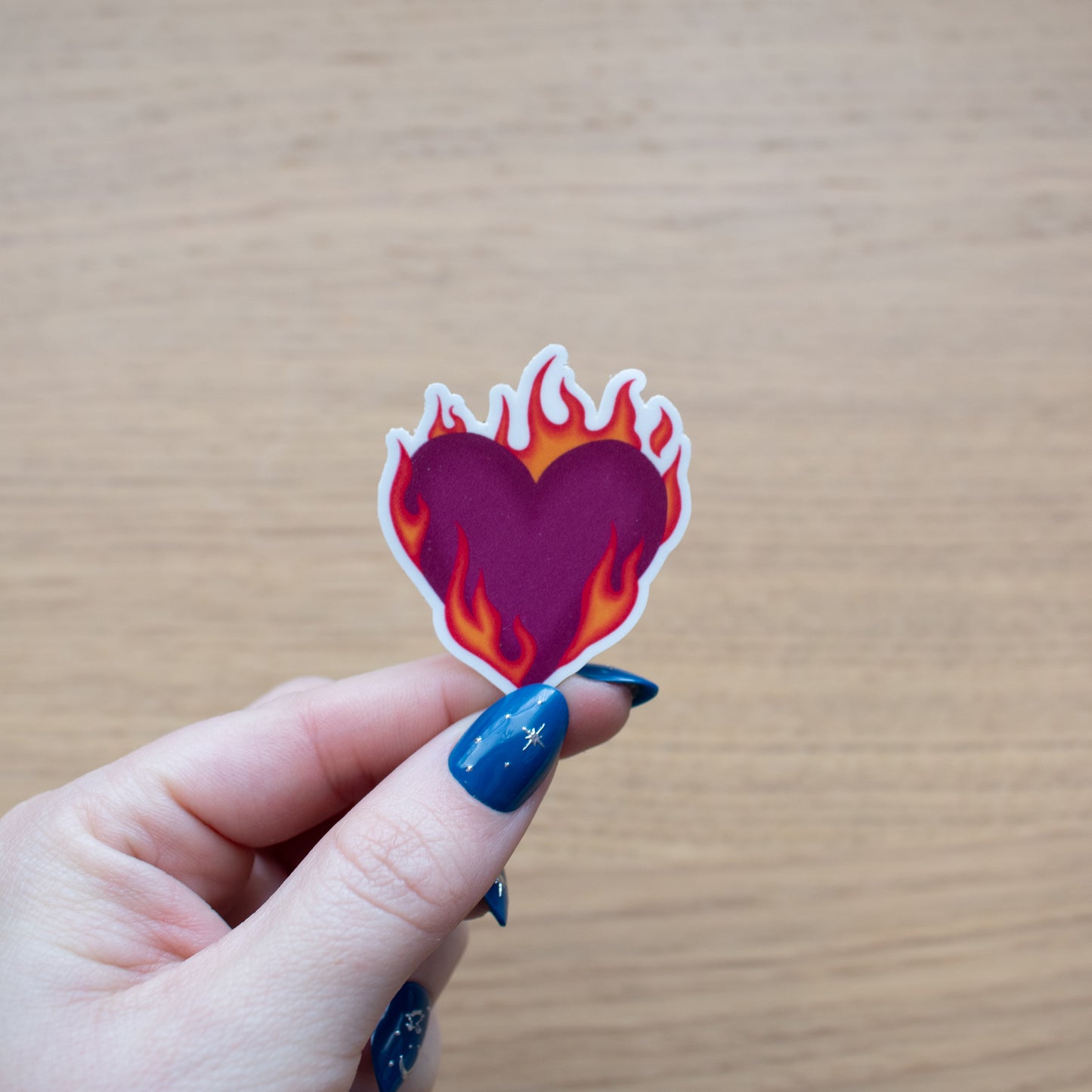 Fire Heart- Vinyl Sticker