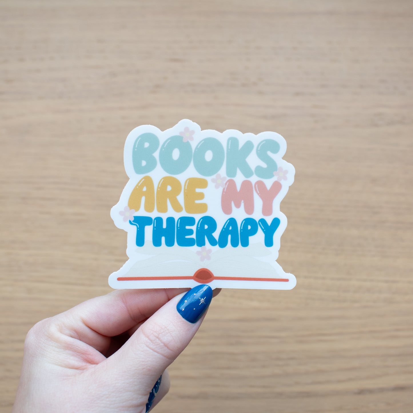 Books are my Therapy - Vinyl Sticker