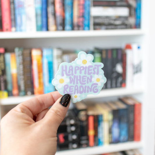 Happiest When Reading - Vinyl Sticker