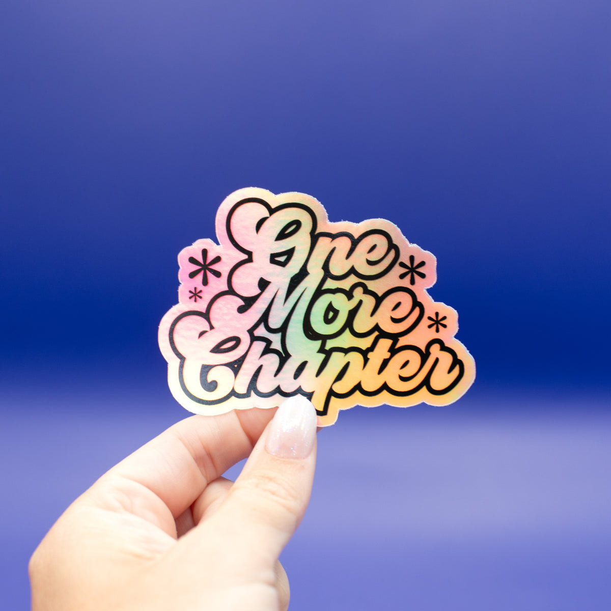 One More Chapter - Holographic - Vinyl Sticker – Little Inklings Design