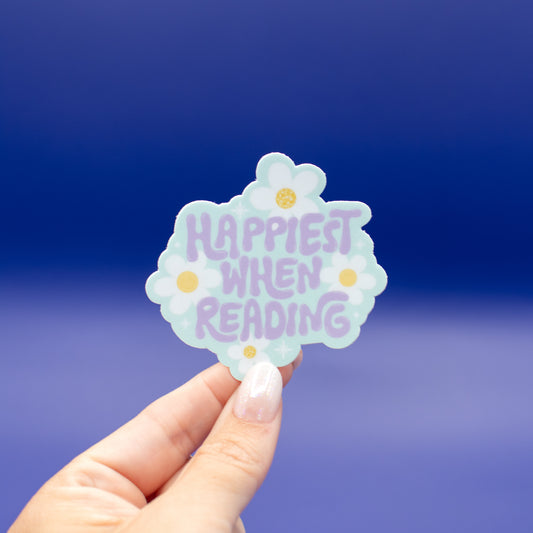 Happiest When Reading - Vinyl Sticker