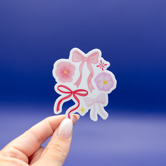Bows and Flowers - Vinyl Sticker