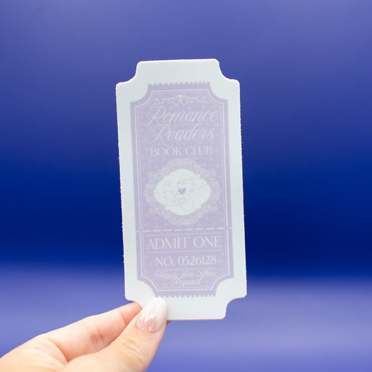 Romance Readers Club Ticket - Vinyl Sticker