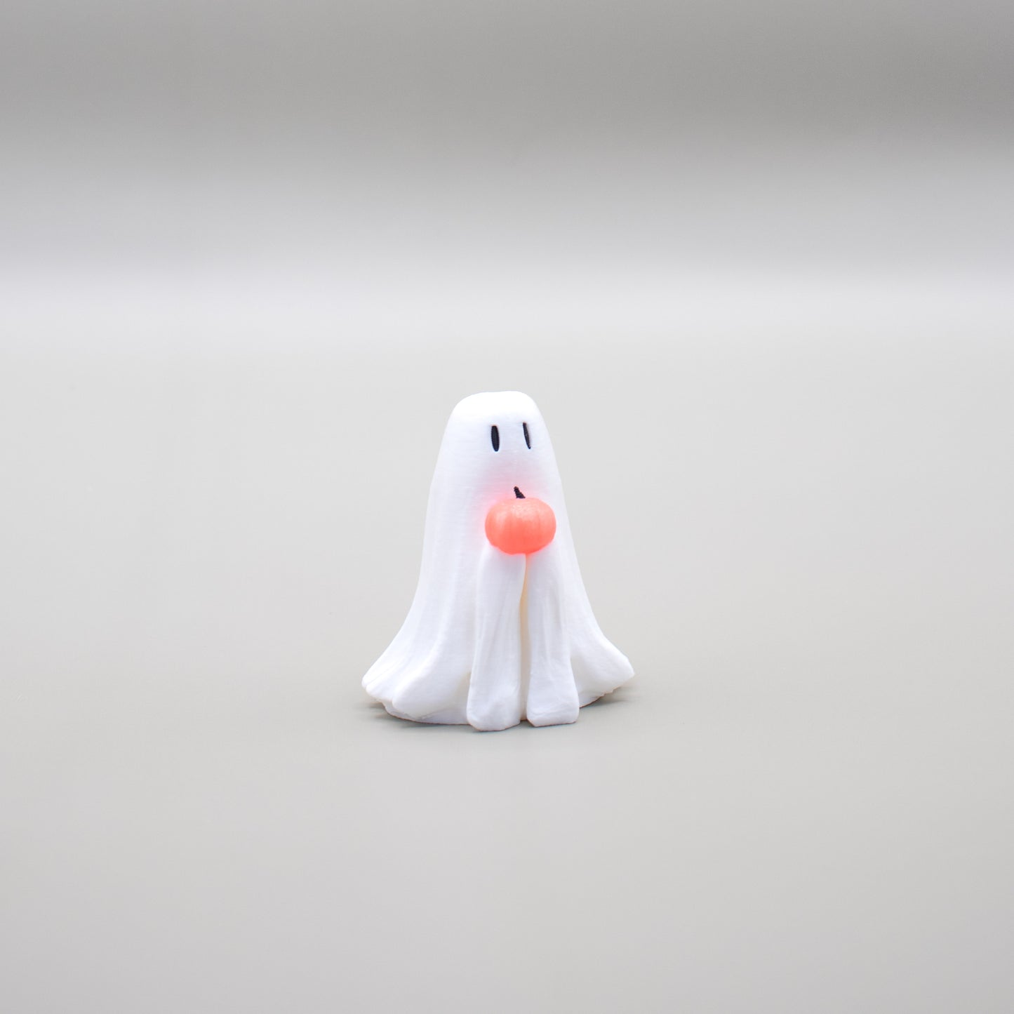 Ghost with Pumpkin Figurine - 3D Printed Shelf Decor