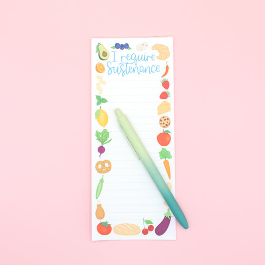 I Require Sustenance - Notepad (Magnetic)