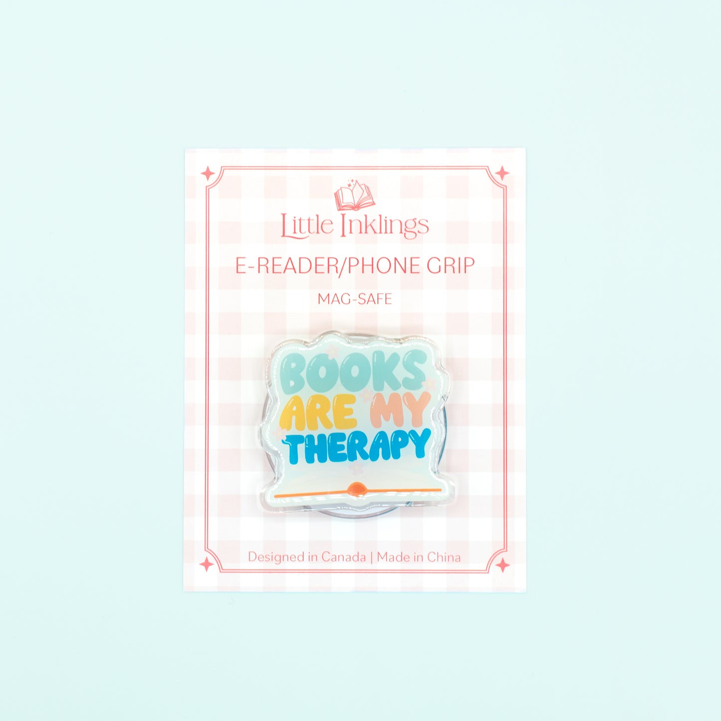Books Are My Therapy - Phone/E-Reader Grip