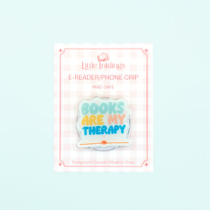 Books Are My Therapy - Phone/E-Reader Grip