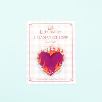 Fire Heart- Phone/E-Reader Grip
