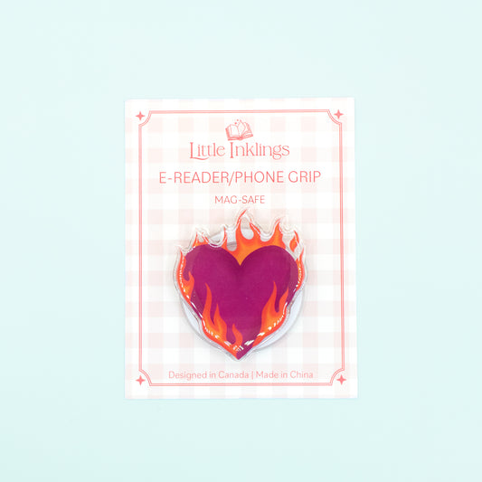 Fire Heart- Phone/E-Reader Grip