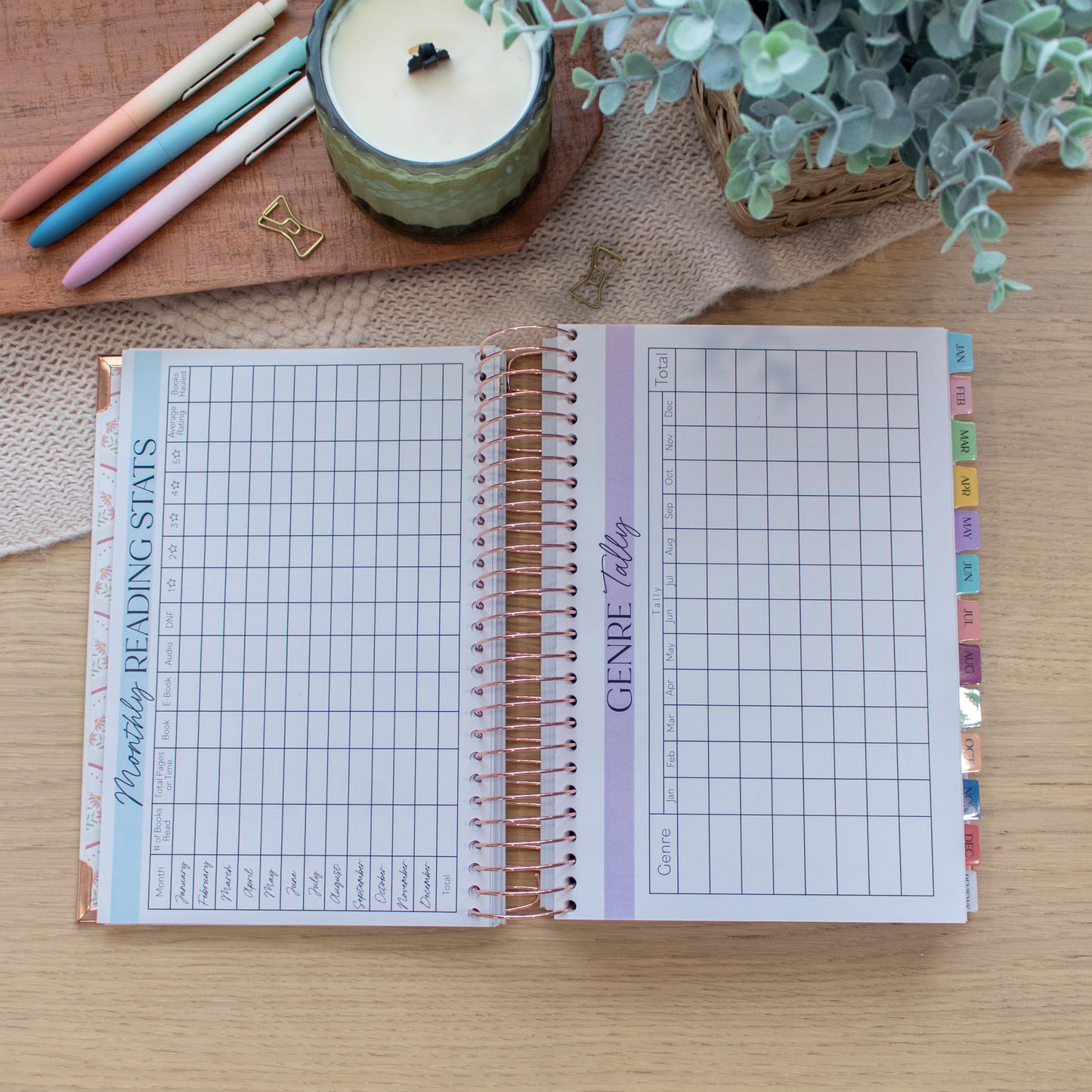 Always Fully Booked 2026 Planner - Bookish Frames - VERTICAL Layout