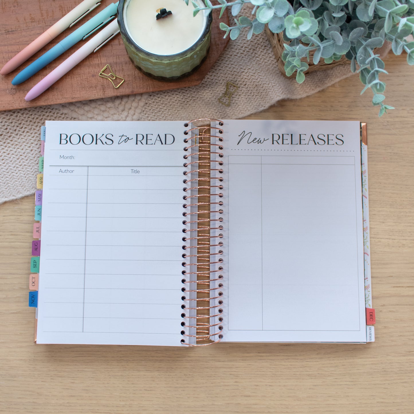 Always Fully Booked 2026 Planner - Bookish Frames - VERTICAL Layout
