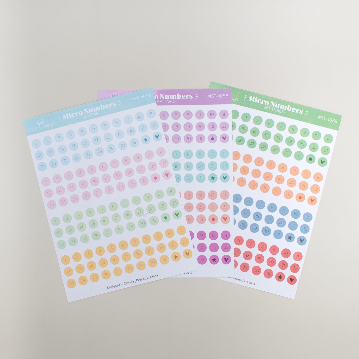 Micro Numbers Sticker Kit