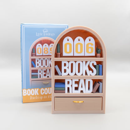 Book Counter - 3D Printed Shelf Decor