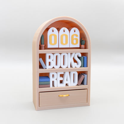 Book Counter - 3D Printed Shelf Decor