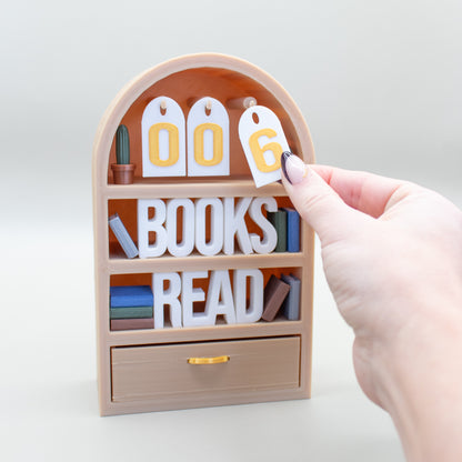 Book Counter - 3D Printed Shelf Decor