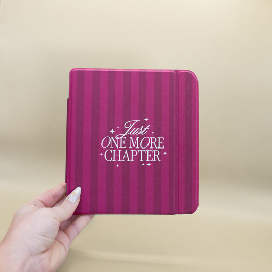 Striped Just One More Chapter Kobo Libra Case - Clear Back