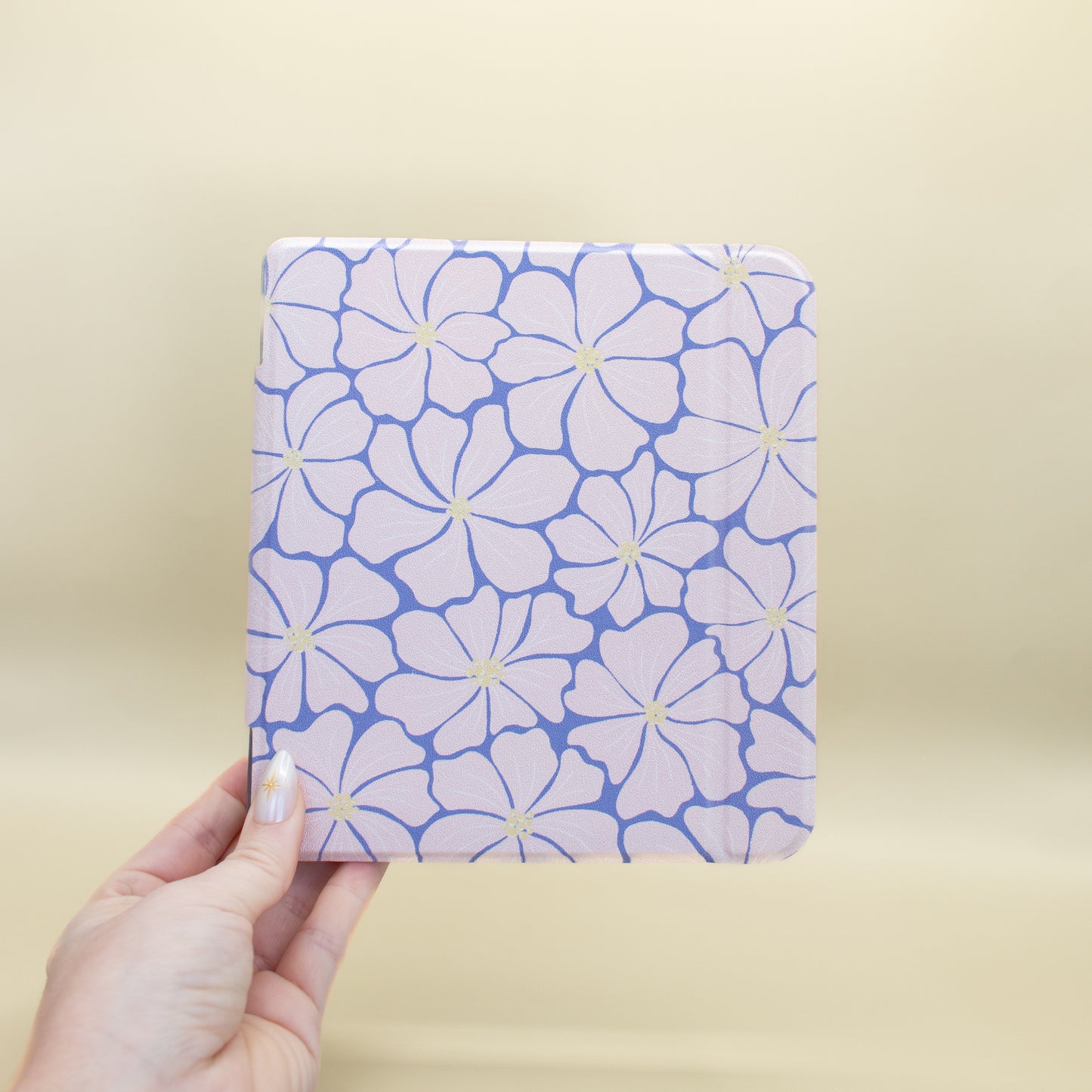 Pink Floral Kobo Libra Case - Clear Back