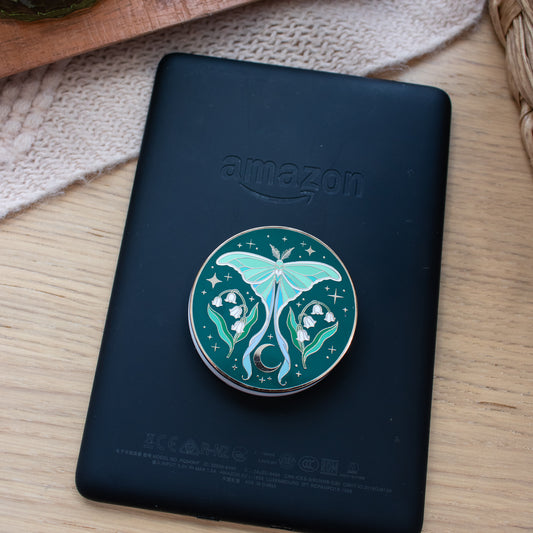 Ethereal Moth Phone/E-Reader Enamel Grip